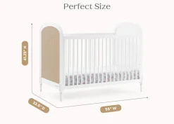 Baby Cribs*Delta Children Madeline 4-in-1 Convertible Crib Bianca White with Textured Almond (1508)