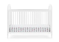 Baby Cribs*Delta Children Madeline 4-in-1 Convertible Crib Bianca White with Textured Almond (1508)