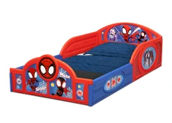 Toddler Beds|Table & Chair Sets*Delta Children Marvel Spidey and His Amazing Friends 4-Piece Toddler Room-in-a-Box Set – Includes Sleep and Play Toddler Bed, Table, 1 Chair and Toy Box