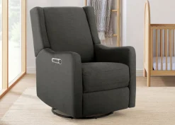 Gliders & Recliners*Delta Children Mercer Electronic Power Recliner and Swivel Glider with USB-A and Type-C Ports in Stain-Resistant Performance Fabric Dark Grey (1455)