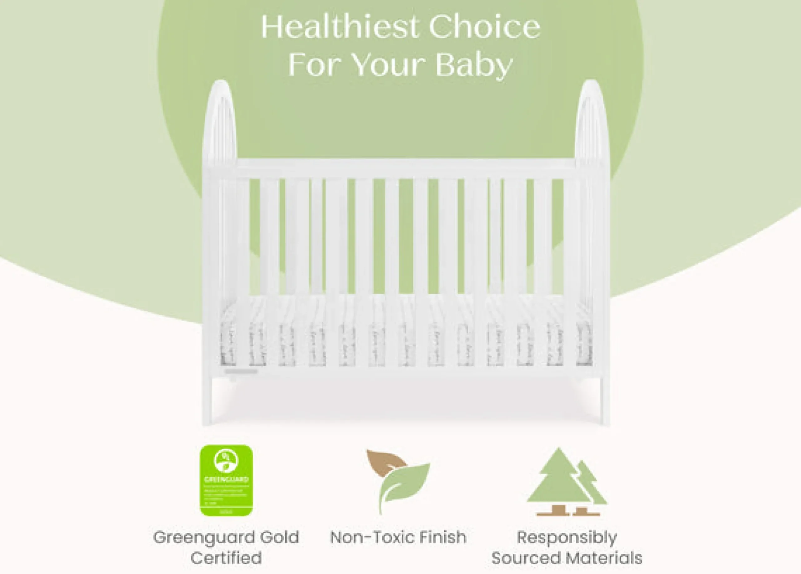 Baby Cribs*Delta Children Milano 4-in-1 Convertible Crib Bianca White (130)