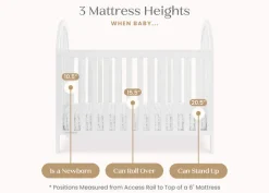 Baby Cribs*Delta Children Milano 4-in-1 Convertible Crib Bianca White (130)