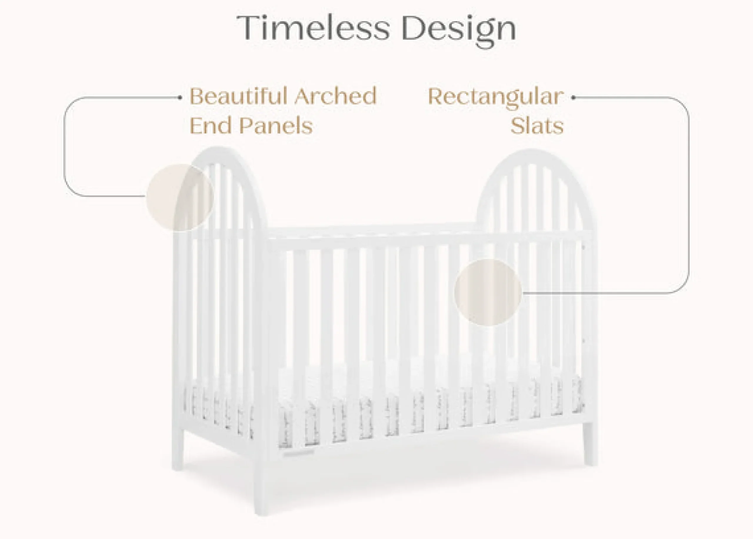 Baby Cribs*Delta Children Milano 4-in-1 Convertible Crib Bianca White (130)
