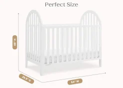 Baby Cribs*Delta Children Milano 4-in-1 Convertible Crib Bianca White (130)