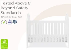 Baby Cribs*Delta Children Milano 4-in-1 Convertible Crib Bianca White (130)