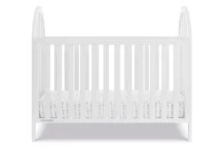 Baby Cribs*Delta Children Milano 4-in-1 Convertible Crib Bianca White (130)