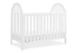 Baby Cribs*Delta Children Milano 4-in-1 Convertible Crib Bianca White (130)