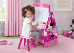 Table & Chair Sets|Table & Chair Sets*Delta Children Minnie Mouse Deluxe Kids Art Table - Easel, Desk, Stool, Toy Organizer