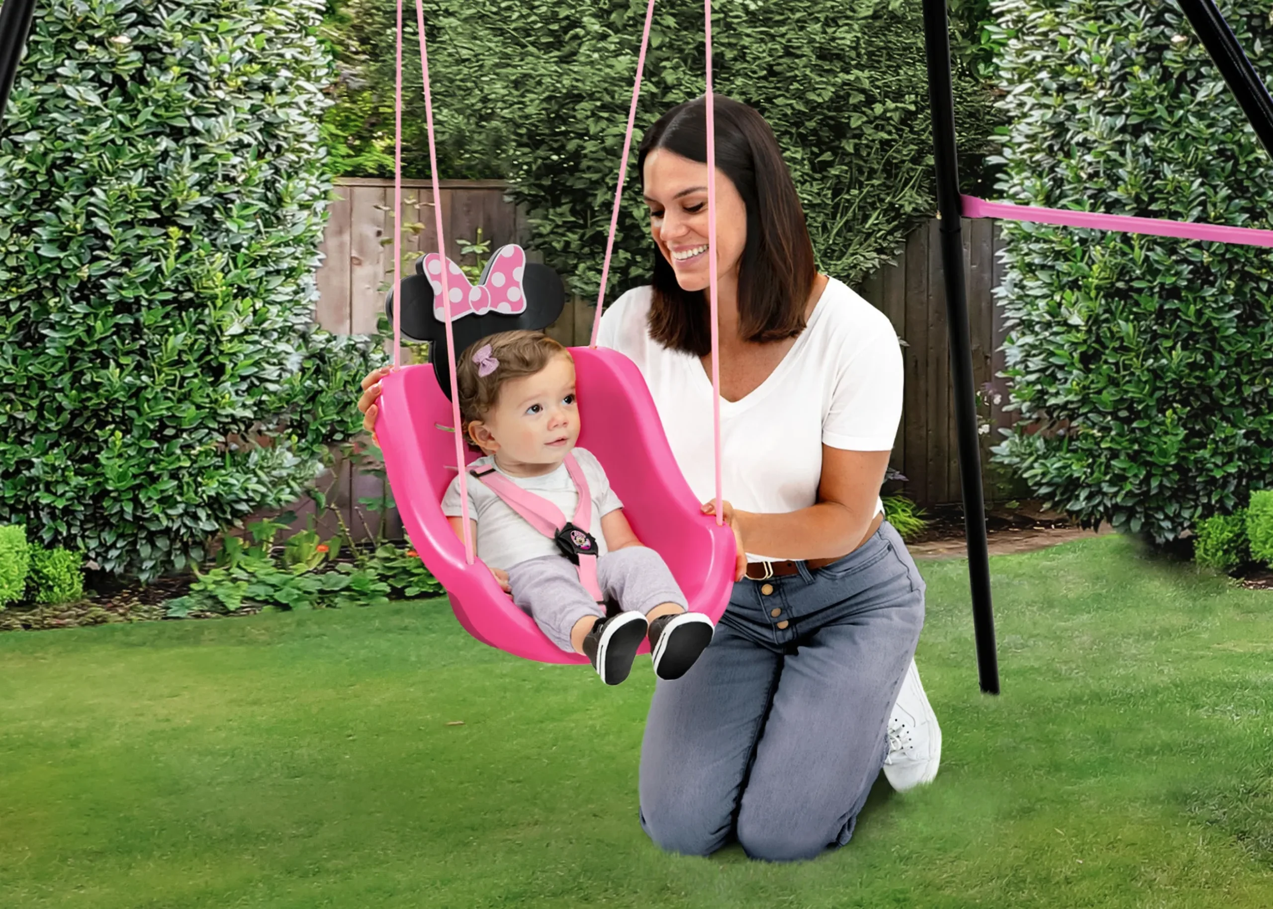 Swings & Swing Sets*Delta Children Minnie Mouse 2-in-1 Outdoor Kids Swing