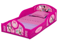 Toddler Beds|Table & Chair Sets*Delta Children Minnie Mouse 4-Piece Toddler Room-in-a-Box Set – Includes Sleep and Play Toddler Bed, Table, 1 Chair and Toy Box