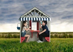 Toys & Play|Playhouses*Delta Children MySize Deluxe Outdoor Playhouse with Play Sink with Running Water, Picnic Table & Mailbox