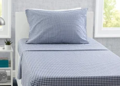 Sheets & Bedding|Kids Sheets & Bedding*Delta Children Navy Gingham 3-Piece Twin Sheet Set