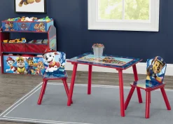 Table & Chair Sets|Table & Chair Sets*Delta Children Nick Jr. PAW Patrol 4-Piece Playroom Solution – Set Includes Table and 2 Chairs and 6-Bin Toy Organizer
