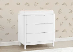 Dressers & Changing Tables|Dressers*Delta Children Noah 3 Drawer Dresser with Changing Top and Interlocking Drawers Bianca White (130)