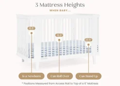 Baby Cribs*Delta Children Noah 4-in-1 Convertible Crib Bianca White (130)