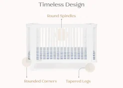 Baby Cribs*Delta Children Noah 4-in-1 Convertible Crib Bianca White (130)