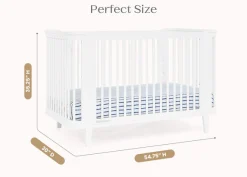 Baby Cribs*Delta Children Noah 4-in-1 Convertible Crib Bianca White (130)
