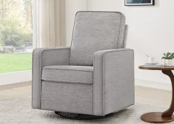 Gliders & Recliners*Delta Children Noah Upholstered Swivel Glider Frost Grey (1543)