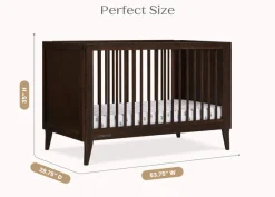 Baby Cribs*Delta Children Ollie 4-in-1 Convertible Crib Walnut Espresso (1324)