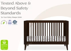 Baby Cribs*Delta Children Ollie 4-in-1 Convertible Crib Walnut Espresso (1324)