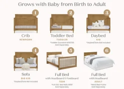 Baby Cribs*Delta Children Penelope 6-in-1 Convertible Crib Acorn (755)