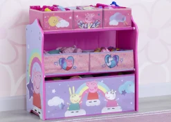 Toy Storage & Bookcases|Book & Toy Storage*Delta Children Peppa Pig 6 Bin Design and Store Toy Organizer