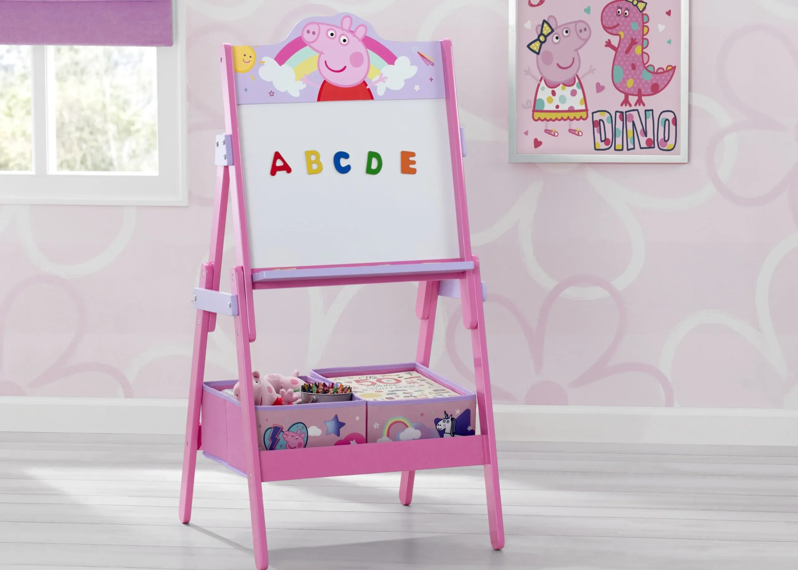 Easels*Delta Children Peppa Pig Wooden Activity Easel with Storage