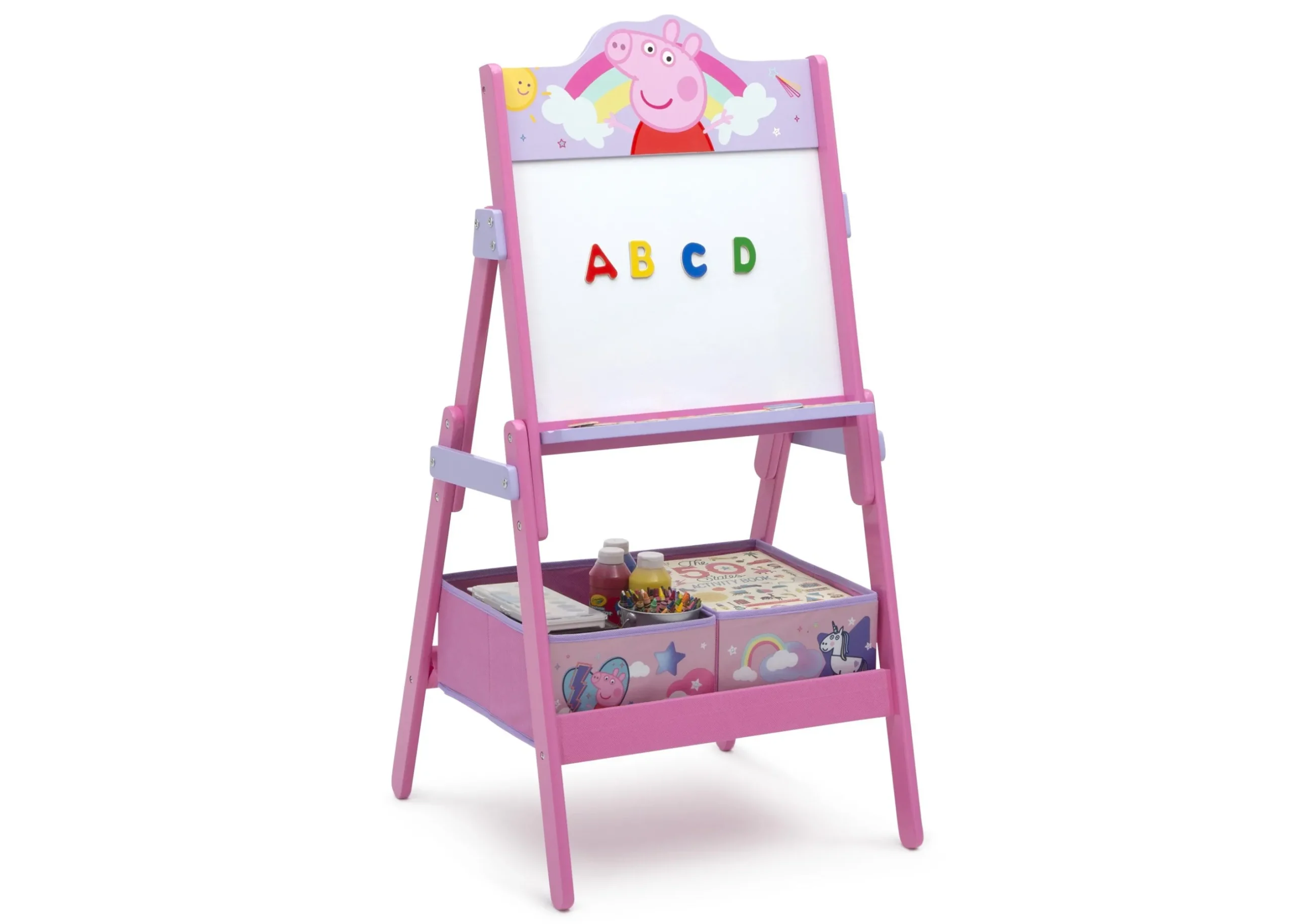 Easels*Delta Children Peppa Pig Wooden Activity Easel with Storage
