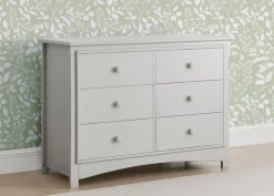 Dressers & Changing Tables|Dressers*Delta Children Perry 6 Drawer Dresser with Interlocking Drawers Moonstruck Grey (1351)