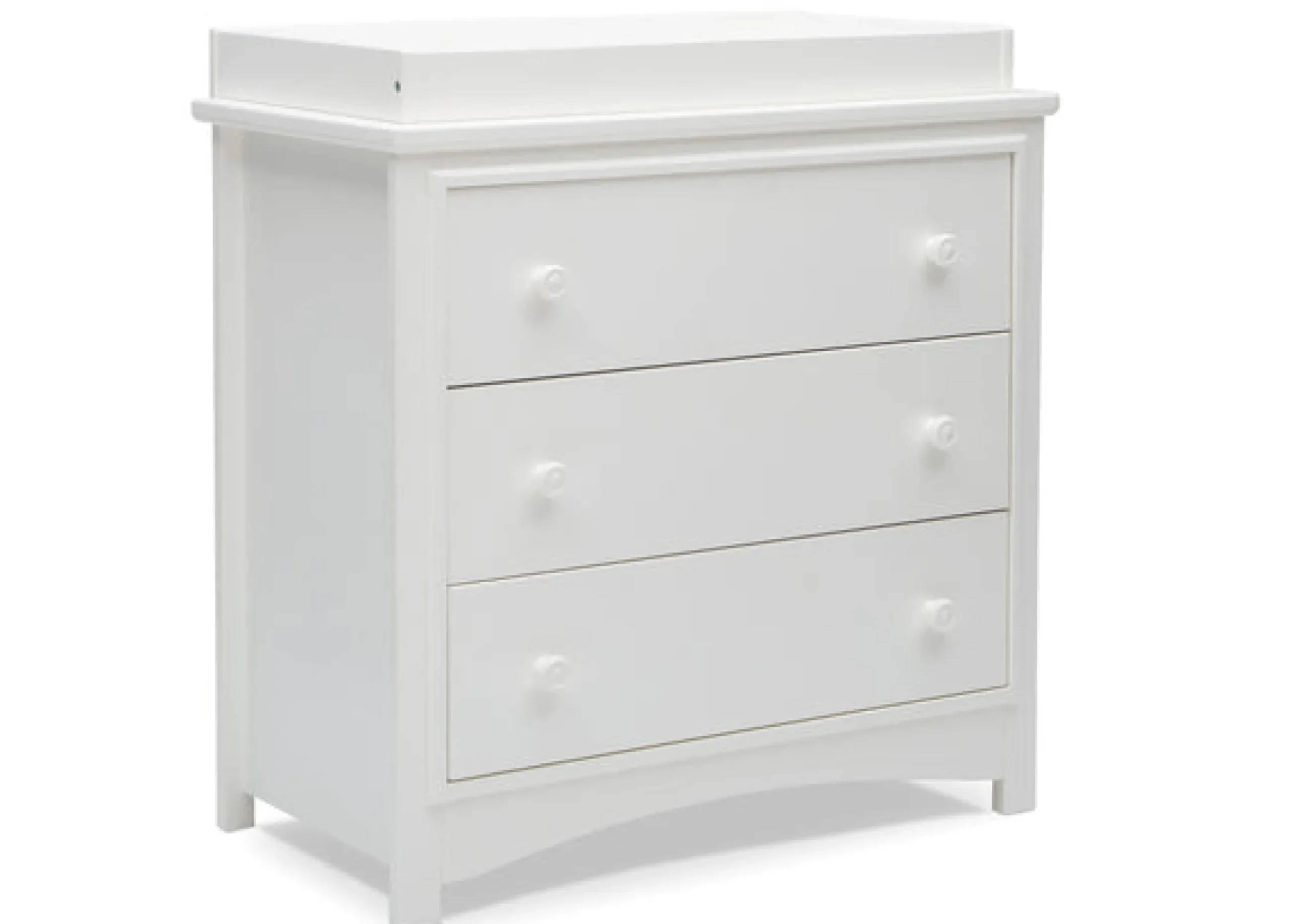 Dressers & Changing Tables|Dressers*Delta Children Perry 3 Drawer Dresser with Changing Top and Interlocking Drawers Bianca White (130)