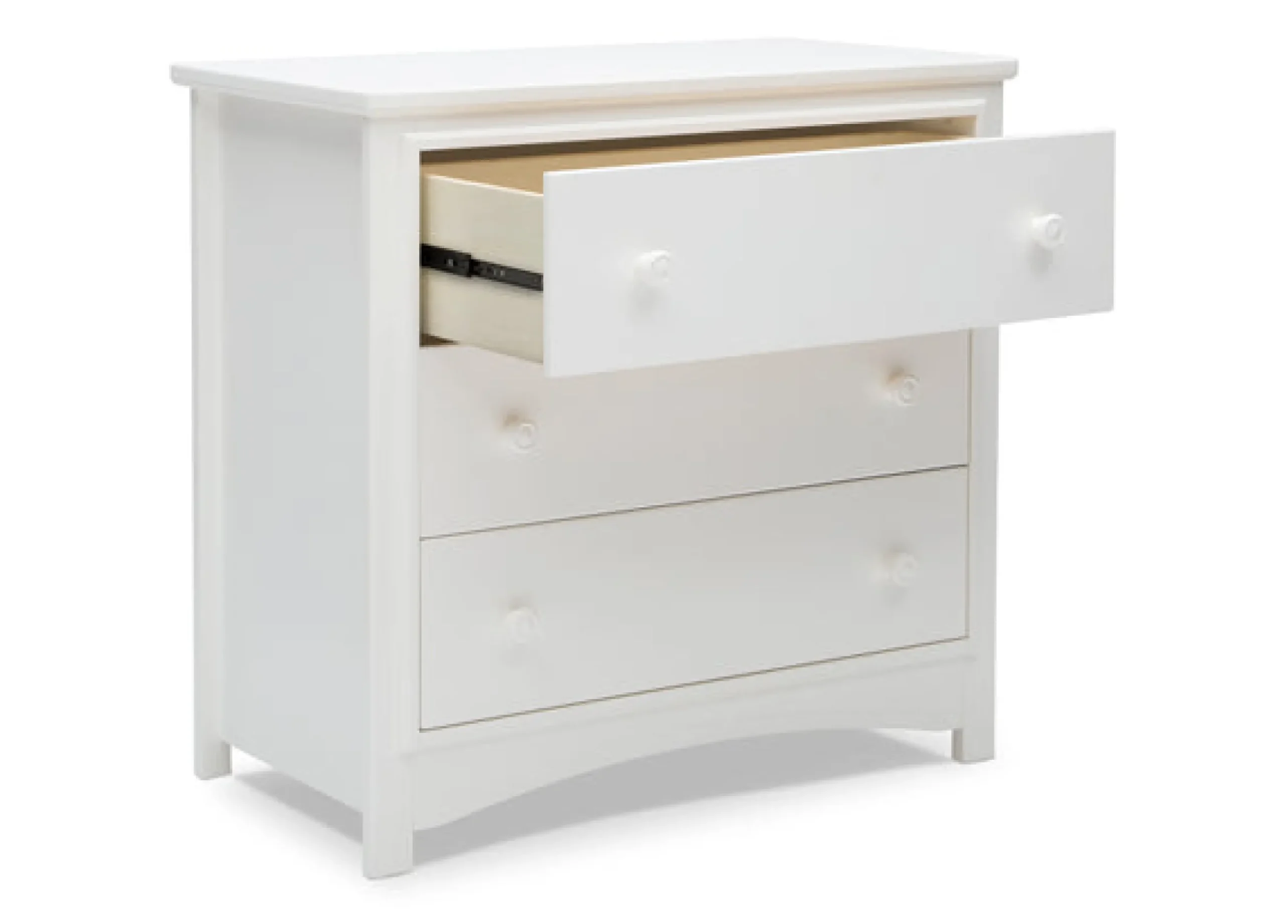 Dressers & Changing Tables|Dressers*Delta Children Perry 3 Drawer Dresser with Changing Top and Interlocking Drawers Bianca White (130)