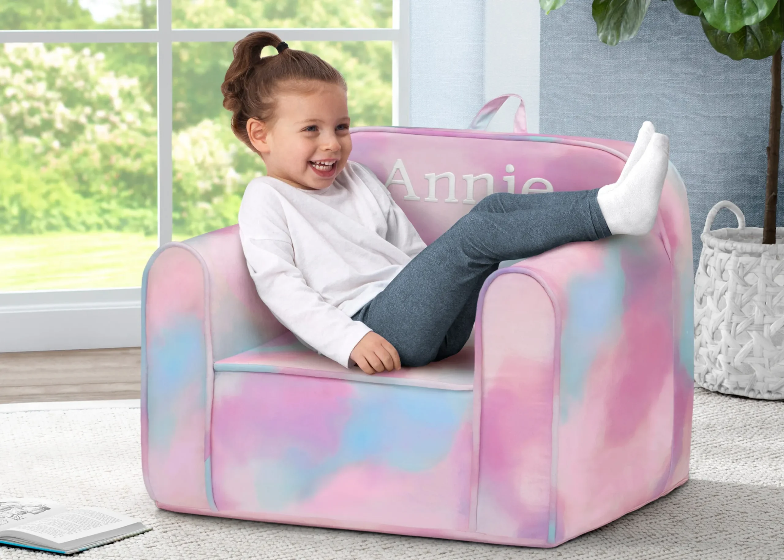 Personalization|Personalization*Delta Children Personalized Tie-Dye Cozee Chair