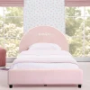 Personalization|Personalization*Delta Children Personalized Upholstered Twin Bed with Round Headboard