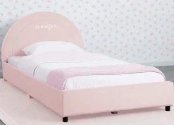 Personalization|Personalization*Delta Children Personalized Upholstered Twin Bed with Round Headboard