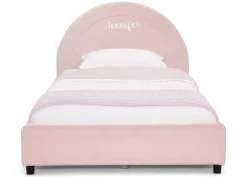 Personalization|Personalization*Delta Children Personalized Upholstered Twin Bed with Round Headboard