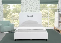Personalization|Personalization*Delta Children Personalized Upholstered Twin Bed with Headboard
