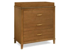Dressers & Changing Tables|Dressers*Delta Children Phoebe 3 Drawer Dresser with Interlocking Drawers Chestnut (836)