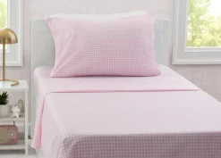 Sheets & Bedding|Kids Sheets & Bedding*Delta Children Pink Gingham 3-Piece Twin Sheet Set