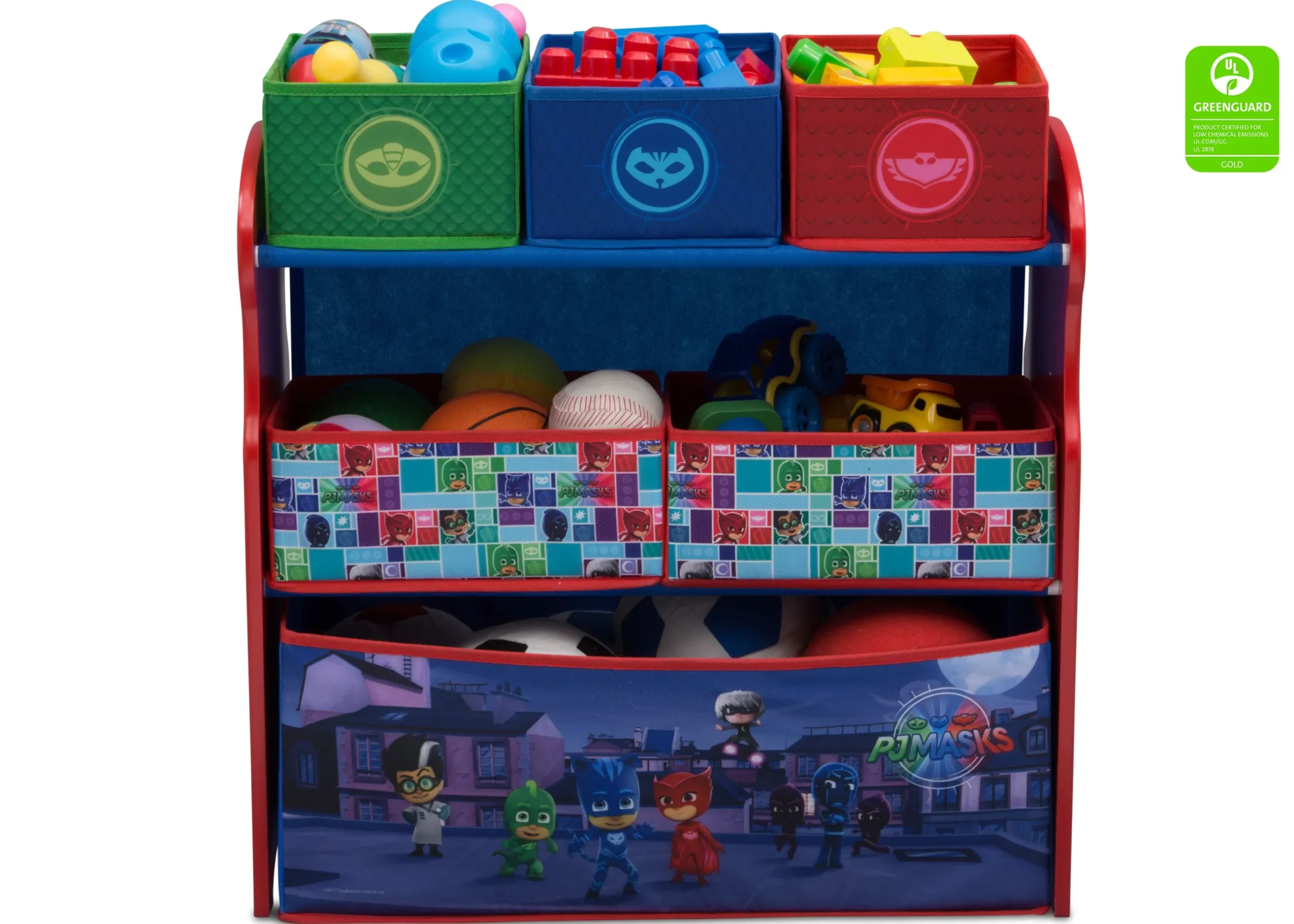 Toy Storage & Bookcases|Book & Toy Storage*Delta Children PJ Masks Multi-Bin Toy Organizer