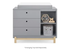 Dressers & Changing Tables|Dressers*Delta Children Poppy 3 Drawer Dresser with Cubbies