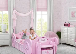 Twin Beds|Toddler Beds*Delta Children Princess Carriage Convertible Toddler-to-Twin Bed