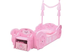 Twin Beds|Toddler Beds*Delta Children Princess Carriage Convertible Toddler-to-Twin Bed
