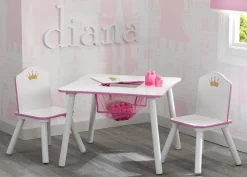 Table & Chair Sets|Table & Chair Sets*Delta Children Princess Crown Kids Chair Set and Table, White/Pink