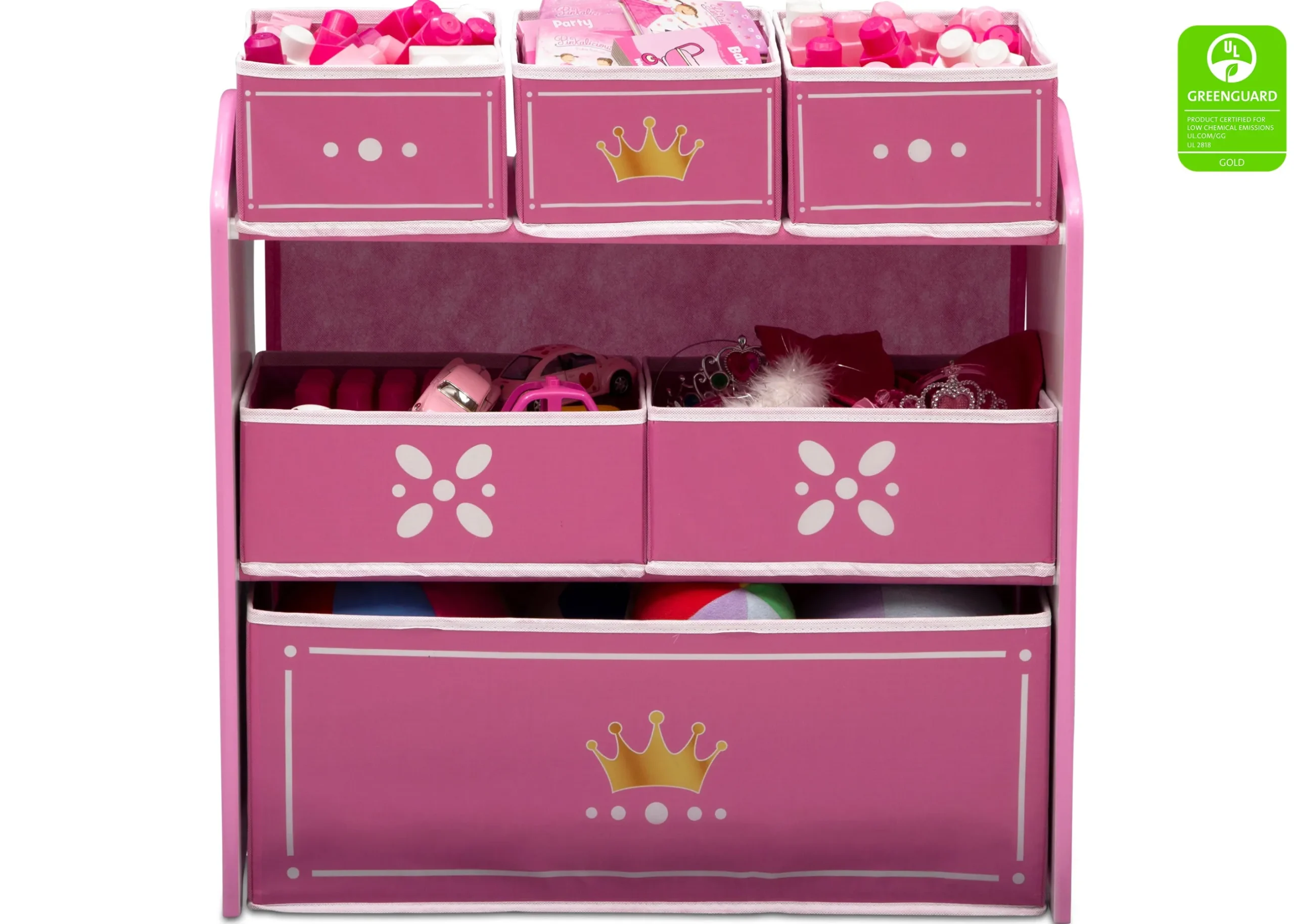 Toy Storage & Bookcases|Book & Toy Storage*Delta Children Princess Crown Multi-Bin Toy Organizer