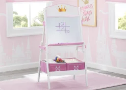Easels*Delta Children Princess Crown Wooden Activity Easel with Storage