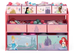 Toy Storage & Bookcases|Book & Toy Storage*Delta Children Princess Deluxe 9 Bin Design and Store Toy Organizer