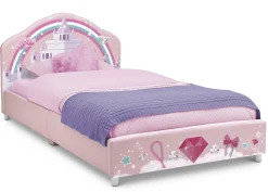 Twin Beds*Delta Children Princess Upholstered Twin Bed