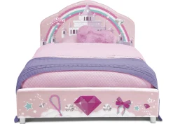 Twin Beds*Delta Children Princess Upholstered Twin Bed