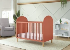 Baby Cribs*Delta Children Reese 4-in-1 Convertible Crib Sedona with Natural (843)