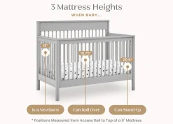 Baby Cribs*Delta Children Remy 6-in-1 Convertible Crib Grey (026)